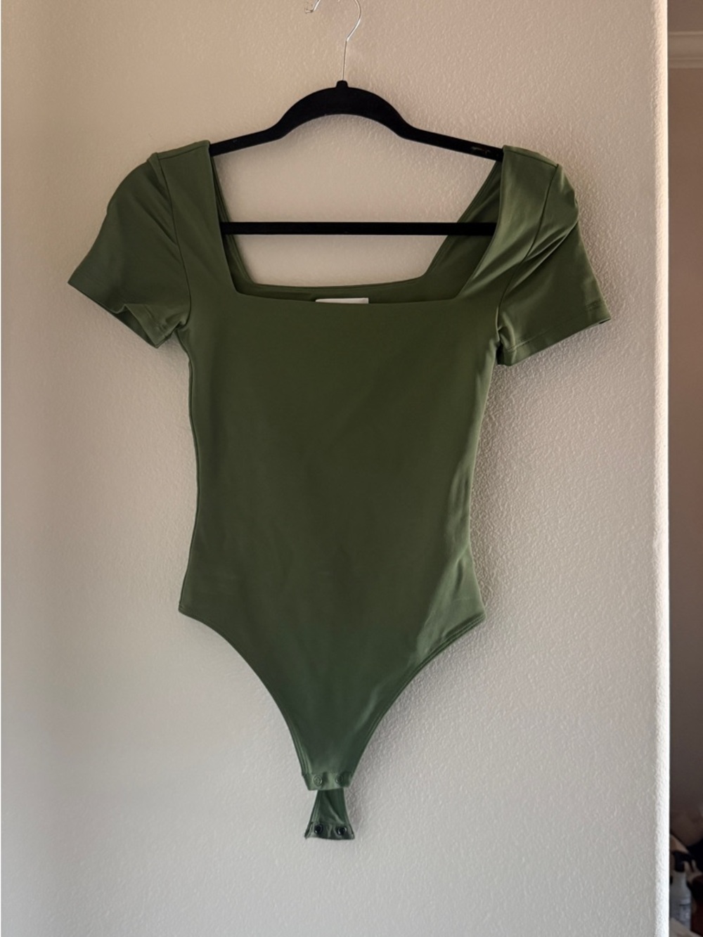 Aritzia Olive Green Square Neck Bodysuit